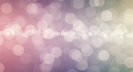 Fototapeta premium Abstract background with soft, blurred bokeh lights in shades of pink, purple, blue, and beige.