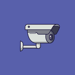 A blue security camera cctv as tools in a vector illustration