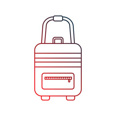 Baggage  gradient outline icon with white background vector stock illustration