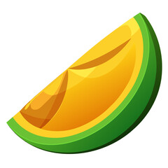 Vibrant, juicy slice of melon, perfect for healthy eating, summer vibes, and refreshing food concepts, ideal for creative designs, culinary projects, and promotional materials