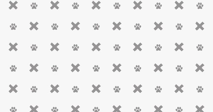 dog paw gray pattern background