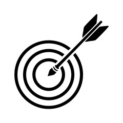 Arrow on Target Icon for Goal Achievement & Success