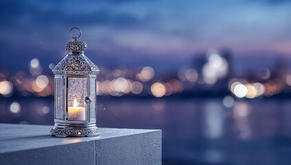 Lantern light candle lantern night city lantern bokeh lights