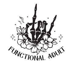 Skull Illustration Sticker Bundle | Dark Gothic Quotes Vector Pack

Creepy Skull Art Collection | Funny Sarcastic Black and White Designs

Skeleton & Skull Line Art Bundle | Gothic Tattoo Style Illust