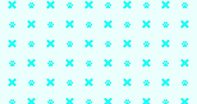 dog paw light blue pattern background