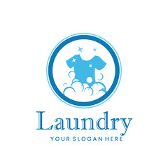Obraz premium Laundry logo vector logo template concept, creative 