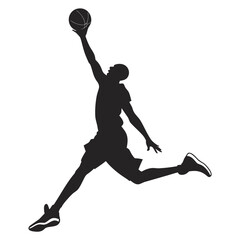 basketball player silhouette vector illustration