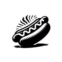 Hotdog silhouette, Hotdog vector