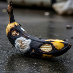 Rotten Banana, Spoiled Overripe Fruit