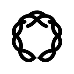 Crown Knot Icon Set | Decorative Royal Elegant Stylish Tied Rope Loop Design Collection