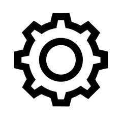 Gear Border Vector Outline Flat Glyph Minimal Editable Mechanical Decorative Frame Design Icon Set