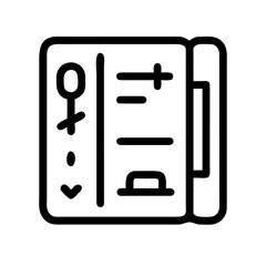 Hieroglyphic Tablet with Engraved Symbols Vector Outline Flat Glyph Minimal Editable Ancient Archaeology Design Icon Set
