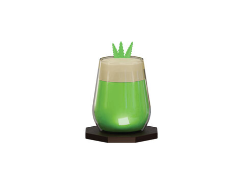 bhang drink icon 3d illustration render