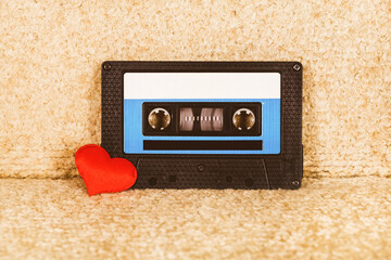 Audio Tape Cassette with a Heart