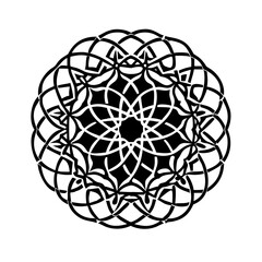 Knot Mandala Vector Outline Flat Glyph Minimal Editable Geometric Decorative Spiritual Design Icon Set