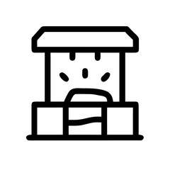 Sacred Well Icon Set | Stone Circle Spiritual Water Ancient Ritual Design Collection