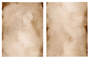 Neutral Brown Watercolor Textured Background Vintage Backdrop Set for copy and text space hand painted on paper