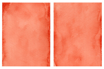 Red Watercolor Textured Background Vintage Backdrop Set for copy and text space hand painted on paper