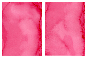 Dark Pink Watercolor Textured Background Vintage Backdrop Set for copy and text space hand painted on paper