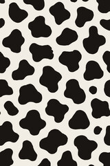 Seamless Cowhide Pattern – Black and White Animal Print