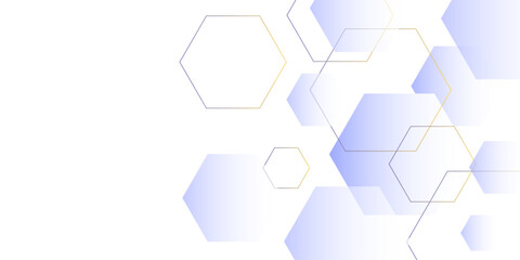 Abstract blue hexagon or digital technology background.Abstract blue hexagon shape for frame illustration design.Vector abstract graphic design banner pattern presentation background web template.