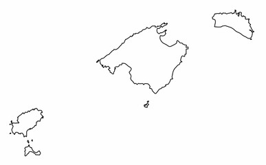 Balearic Islands outline map