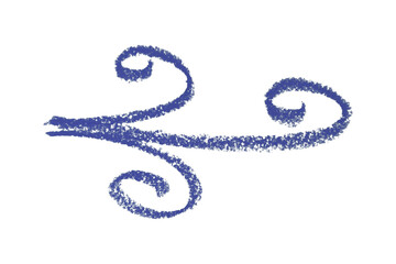Blue Decorative Swirl Ornament for Graphic Design