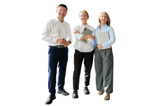 A dynamic team collaborates within a contemporary office environment, highlighting their creativity and strong sense of unity