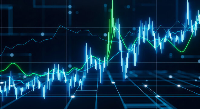 Price fluctuation chart or graph background graphic