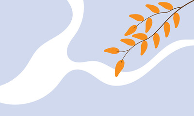 Neutral minimal background in pastel colors with plants floral elements.Vector for social media stories and post, invitation, greeting card, packaging, banner, presentation, poster.