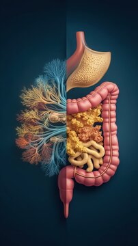 Detailed Human Digestive System Anatomy Illustration for Education