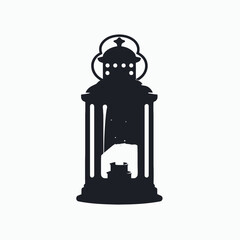 Decorative and evocative vintage lamp, an elegant and enchanting lantern silhouette