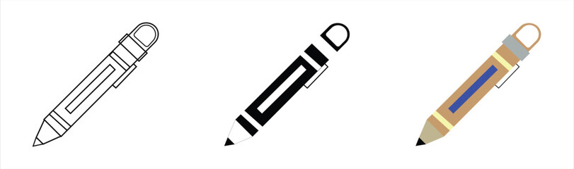 Sword and pencil vector illustration with abstract design