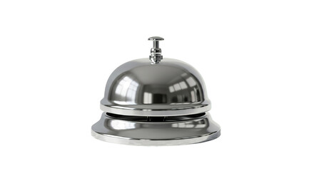 Shiny Silver Service Bell Reception Desk Hotel