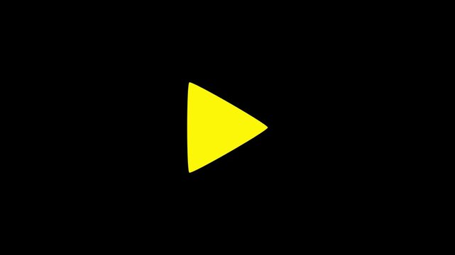 Play-pause button animation on transparent background. animated play and stop buttons, media control icon concept. Video audio player pause break key
