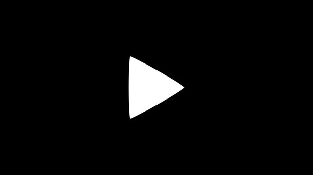 Play-pause button animation on transparent background. animated play and stop buttons, media control icon concept. Video audio player pause break key
