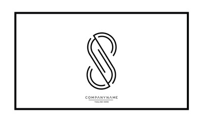 Obraz premium Alphabet letters S or SS logo monogram