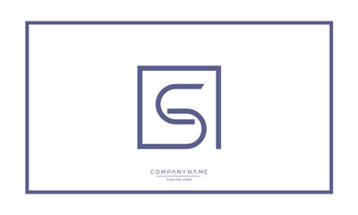 Alphabet letters S or SS logo monogram