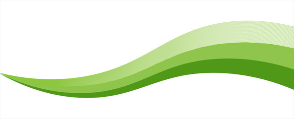 Abstract green wave background, Vector green line background curve element with white space for text and message design, overlapping layers. Vector