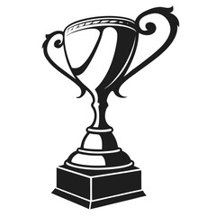 trophy cup isolated on white