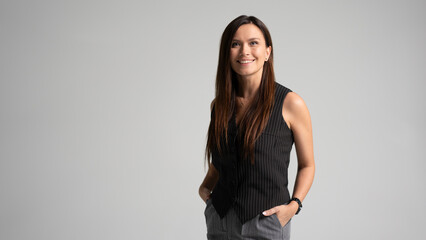 Classic portrait of business woman isolated studio portrait.