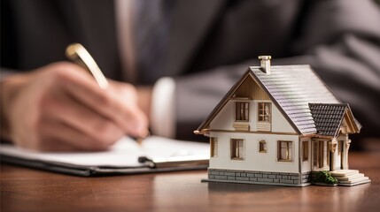 Mortgage Calculation in Real Estate Transactions: Unveiling Loan Figures in Home Buying with Coin Stacks Symbolizing Financing, Linked to Investment, Market Trends, and Financial Growth