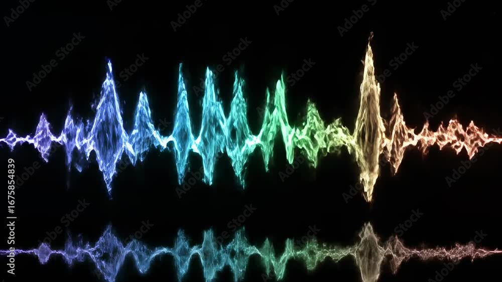 Aufkleber abstract colorful soundwave visualization - a vibrant, abstract visualization of a soundwave with a 