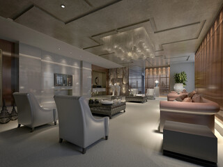 3d render office interior