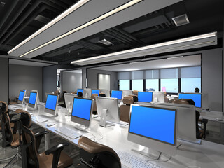 3d render office interior