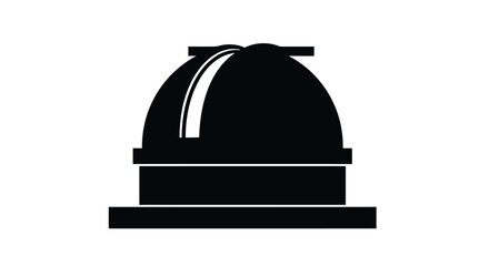 Black silhouette icon of an astronomical observatory dome.