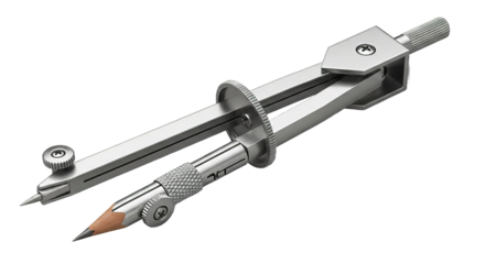 Precision Drawing Compass with Pencil Attachment