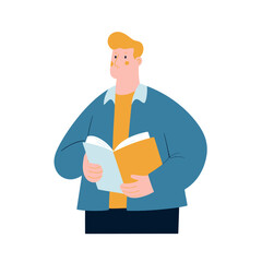 2D flat illustration of a teacher
