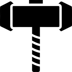 Thor's Hammer Mjolnir Simple Graphic Symbol