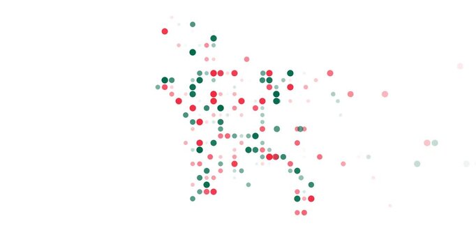 Bangladesh abstract cartography with modern circle particles